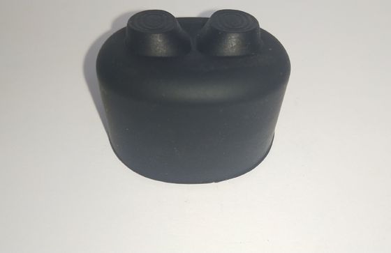 Μαύρο σιλικόνης λαστιχένιο μανίκι 1*25mm λαβών μερών κυλινδρικό λαστιχένιο