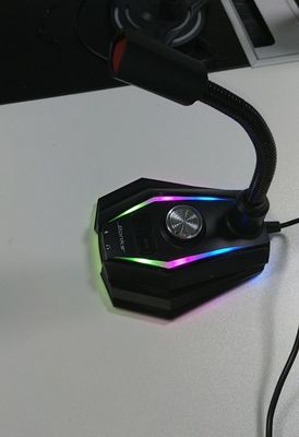 Υπολογιστών υπολογιστών γραφείου lap-top συνδεμένο με καλώδιο USB μικροφώνων μικρόφωνο συνομιλίας φωνής μετατροπέων φωνής παιχνιδιών ζωντανό