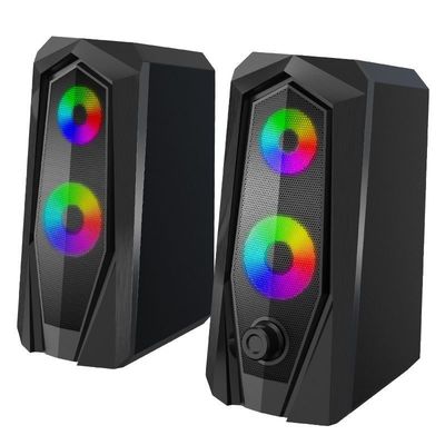 RGB τυχερού παιχνιδιού υπολογιστών ομιλητών USB υπολογιστής γραφείου Subwoofers όγκου lap-top μικρός ακουστικός έξοχος